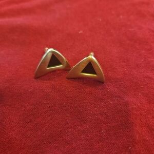 Gold Triangle Cuff Links